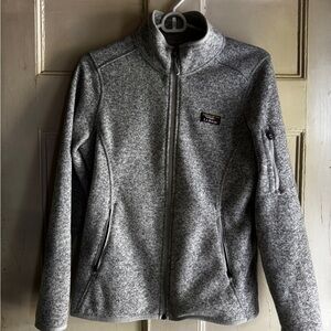 L.L. Bean Zip-Up Sweater Jacket, Medium Petite